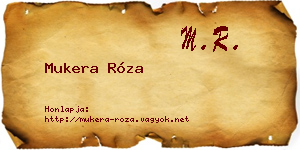 Mukera Róza névjegykártya